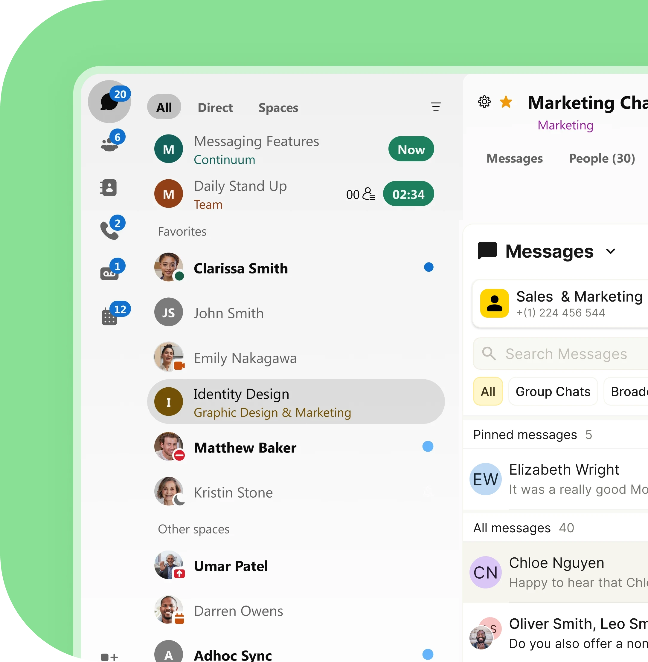 Screenshot of YakChat being used in Webex