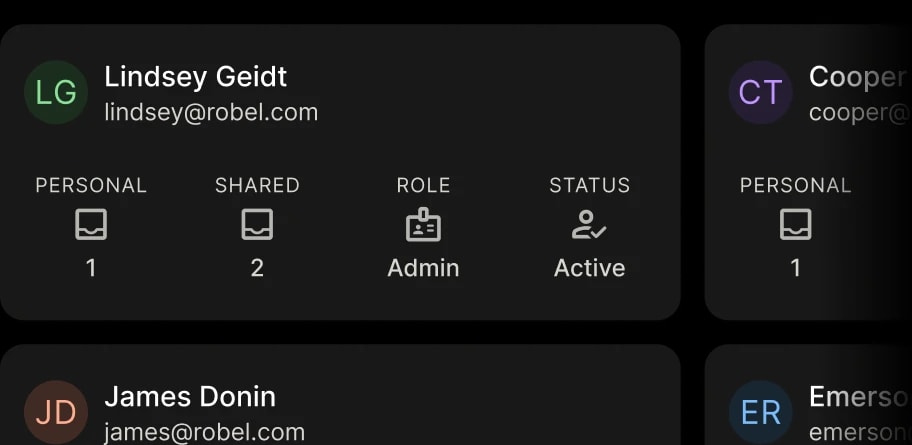 Easy to use admin portal interface