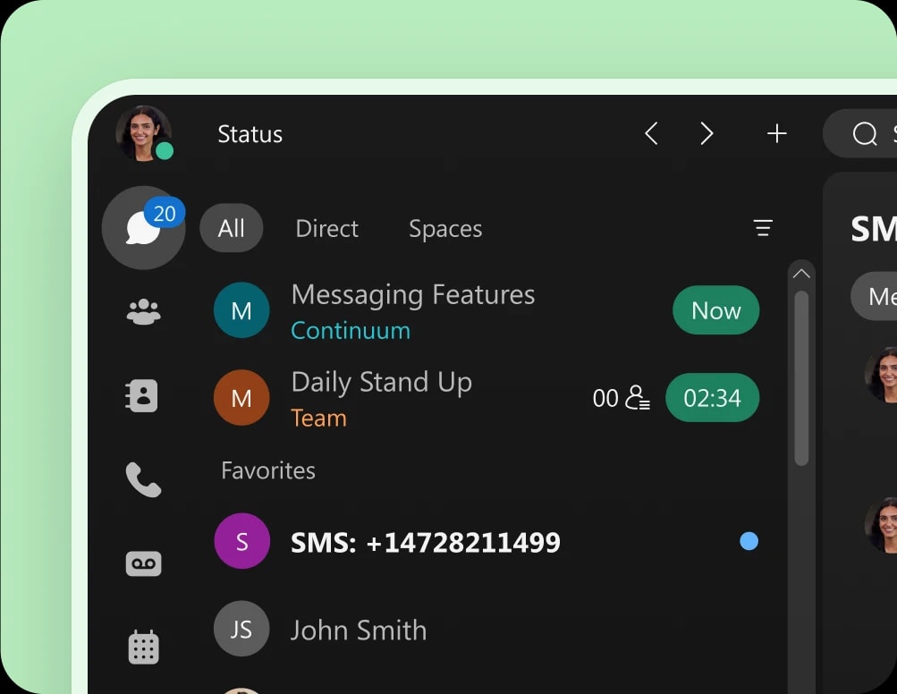 Webex private chat alert