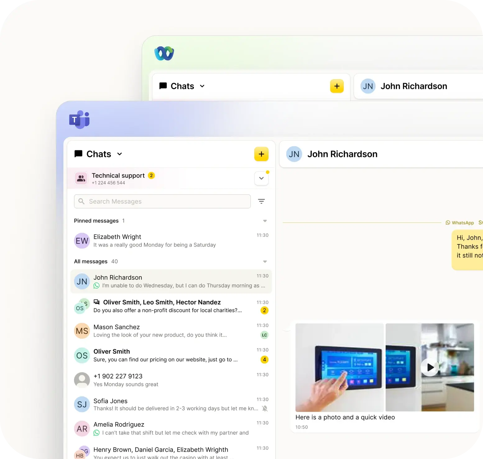 SMS for Microsoft Teams, Webx, and Browsers