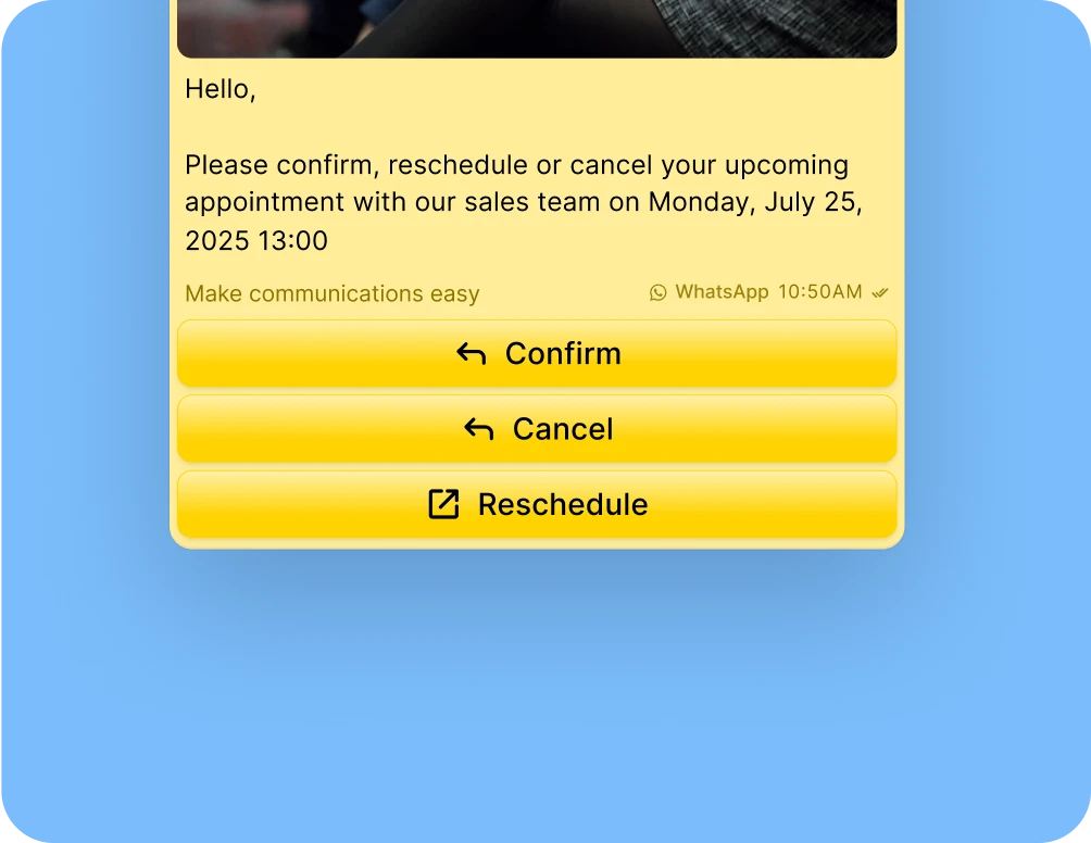Rich message with buttons
