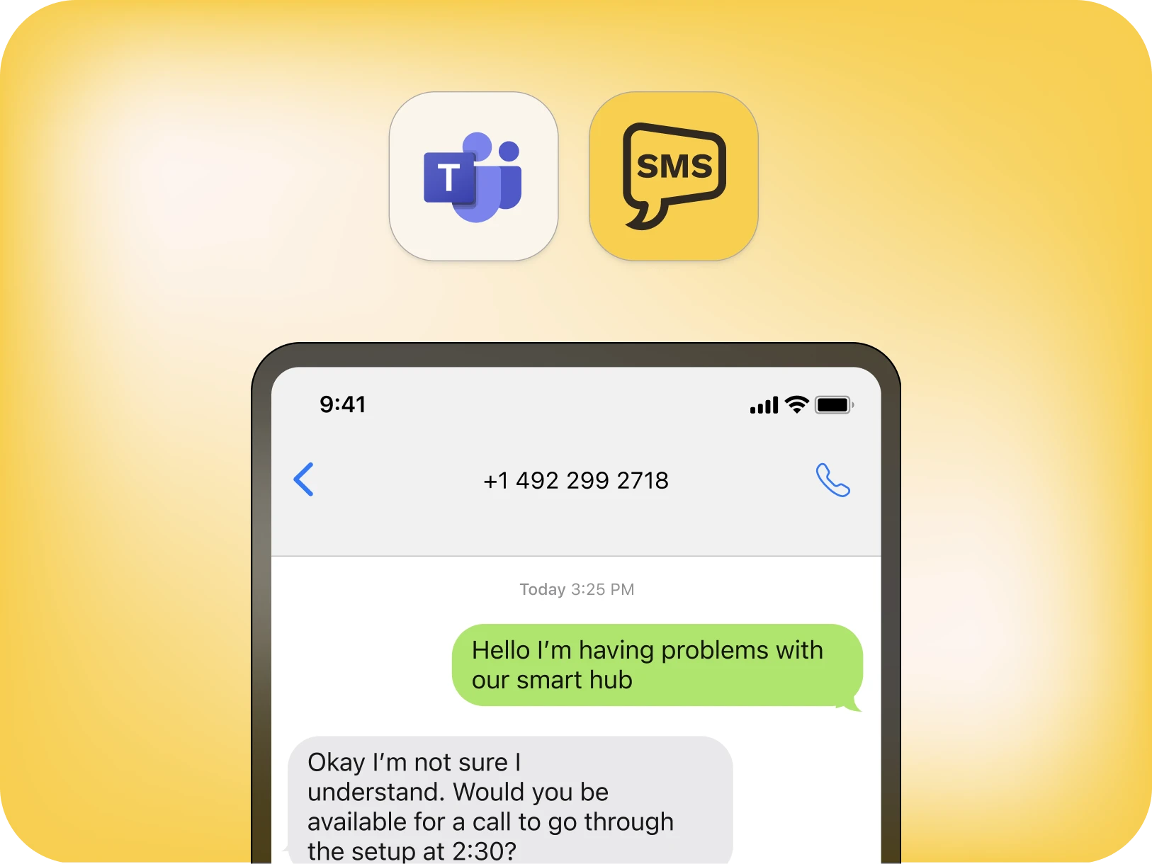 Omnichannel messaging for Microsoft Teams